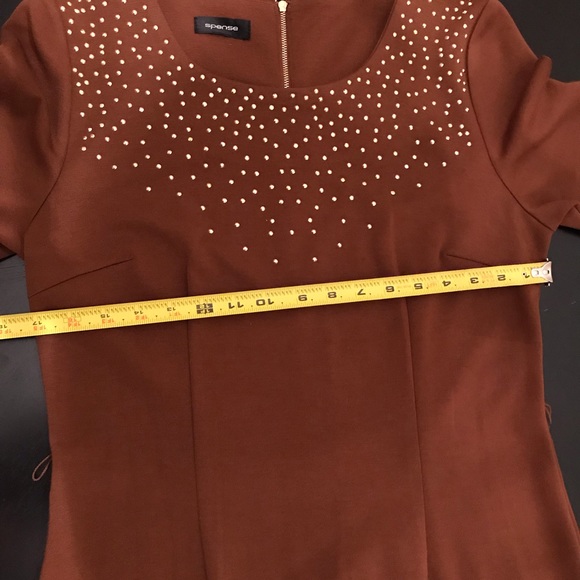 Elegant Golden Brown Dress - Picture 8 of 8